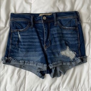 high waisted denim shorts